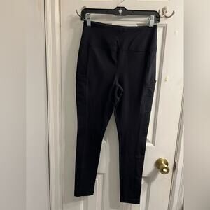 T for Talbots Black Leggins Side Pockets Small Petite